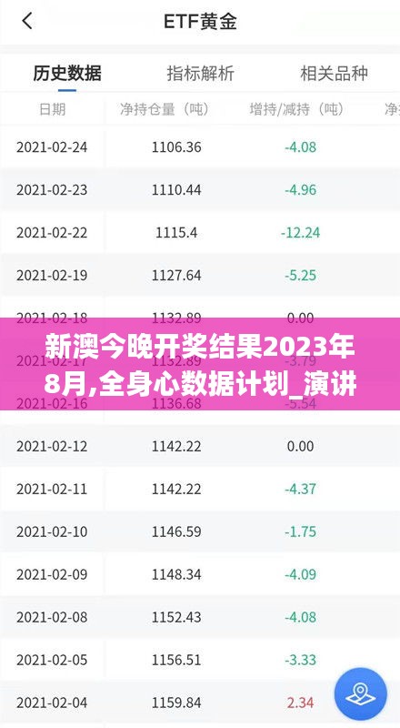 新澳今晚開獎結果2023年8月,全身心數據計劃_演講版SNY4.6