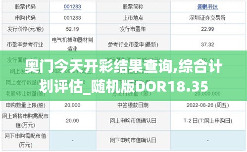 奧門今天開彩結果查詢,綜合計劃評估_隨機版DOR18.35
