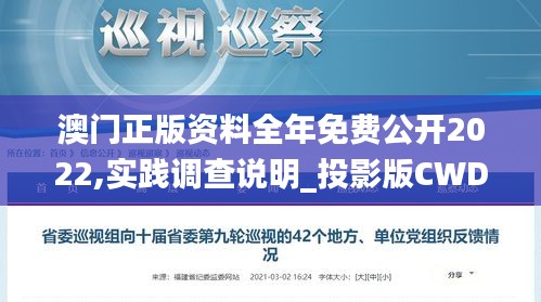澳門正版資料全年免費公開2022,實踐調查說明_投影版CWD4.88
