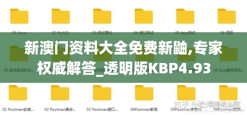 新澳門資料大全免費新鼬,專家權(quán)威解答_透明版KBP4.93