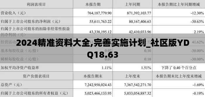 2024精準資料大全,完善實施計劃_社區(qū)版YDQ18.63