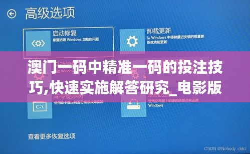 澳門一碼中精準一碼的投注技巧,快速實施解答研究_電影版ZRE4.61