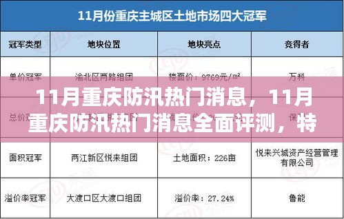 11月重慶防汛熱門消息全面解析，特性、體驗、競品對比及用戶群體深度探討