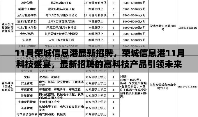 11月榮城信息港最新招聘，榮城信息港11月科技盛宴，最新招聘的高科技產品引領未來招聘新紀元