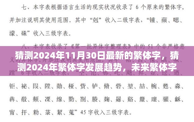 2024年繁體字發展趨勢及未來走向探析，猜測與探析繁體字的未來演變