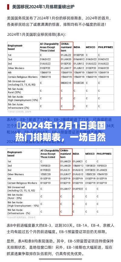 美國熱門排期表下的自然美景之旅，心靈覺醒之旅