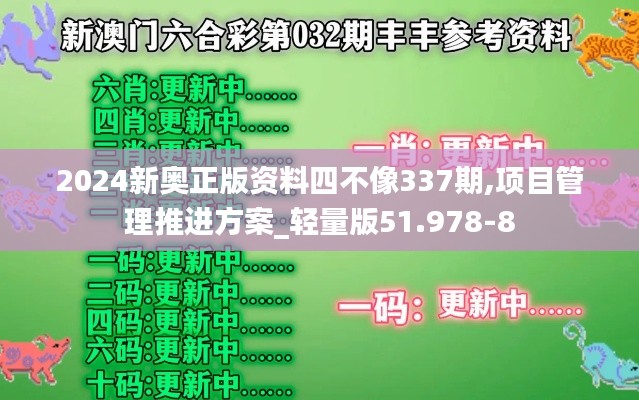 2024新奧正版資料四不像337期,項(xiàng)目管理推進(jìn)方案_輕量版51.978-8