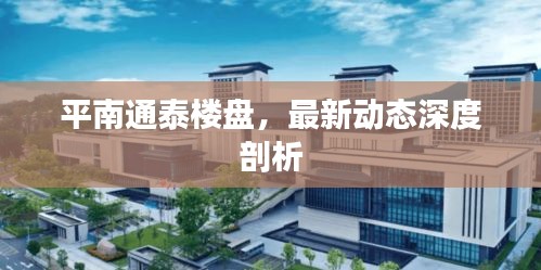 平南通泰樓盤最新動態深度解析