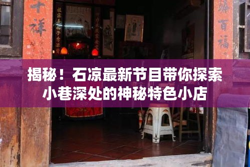 石涼最新節目揭秘，小巷深處的神秘特色小店探索之旅