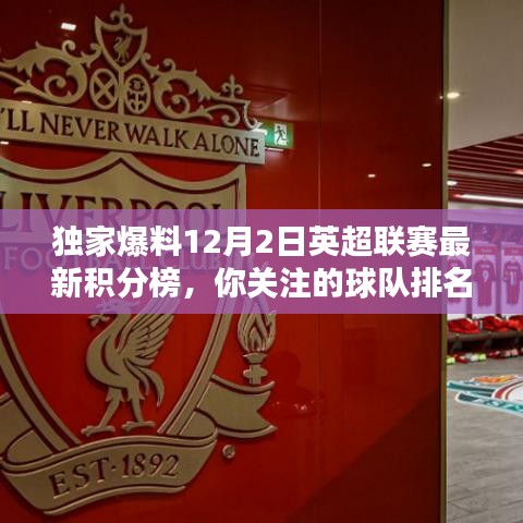 獨家揭秘，英超聯賽最新積分榜（截至12月2日），你關注的球隊表現如何？