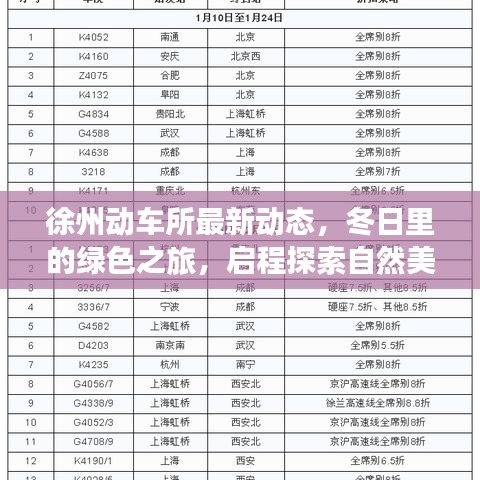 徐州動車所冬日動態，綠色之旅啟程，探尋自然美景的奧秘