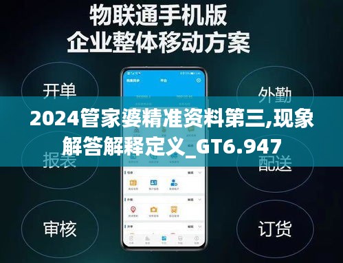 2024管家婆精準(zhǔn)資料第三,現(xiàn)象解答解釋定義_GT6.947