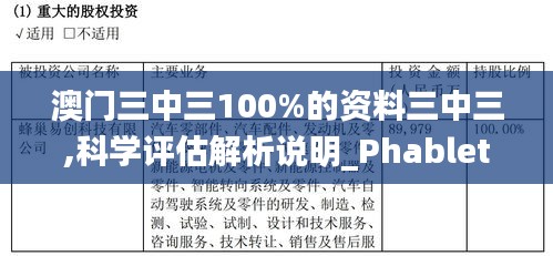 澳門三中三100%的資料三中三,科學(xué)評估解析說明_Phablet12.625