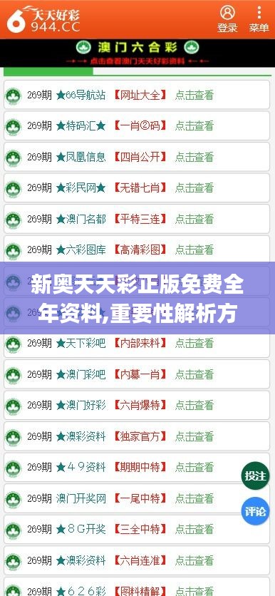 新奧天天彩正版免費全年資料,重要性解析方法_QHD9.737