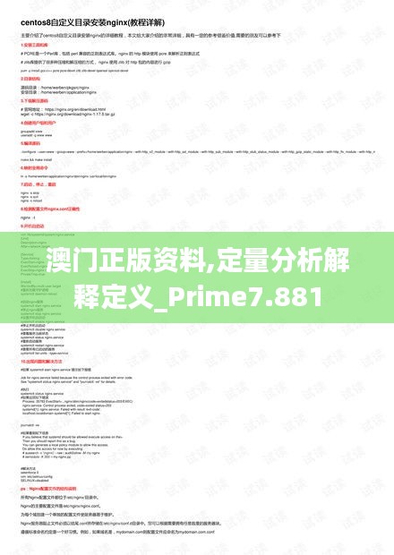 澳門正版資料,定量分析解釋定義_Prime7.881