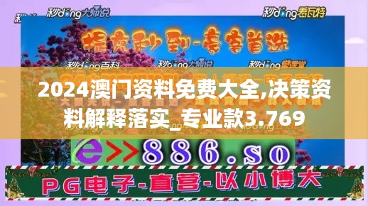 2024澳門資料免費大全,決策資料解釋落實_專業款3.769