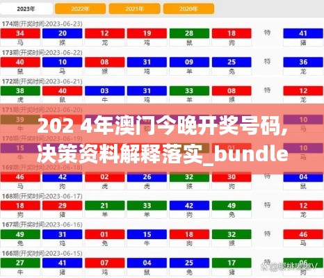 202 4年澳門今晚開獎號碼,決策資料解釋落實_bundle8.721