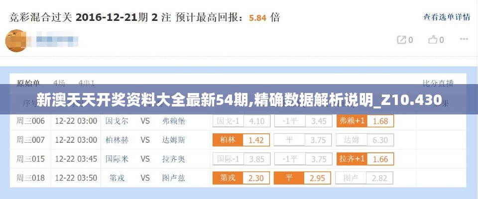 新澳天天開獎資料大全最新54期,精確數據解析說明_Z10.430
