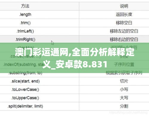 澳門彩運通網,全面分析解釋定義_安卓款8.831