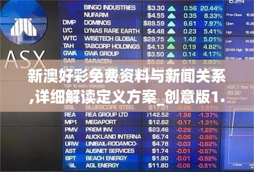 新澳好彩免費資料與新聞關系,詳細解讀定義方案_創意版1.605