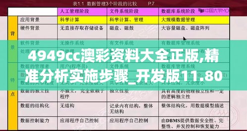 4949cc澳彩資料大全正版,精準分析實施步驟_開發版11.802