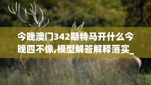 今晚澳門342期特馬開什么今晚四不像,模型解答解釋落實(shí)_精英版5.801