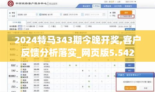 2024特馬343期今晚開獎,客戶反饋分析落實_網頁版5.542