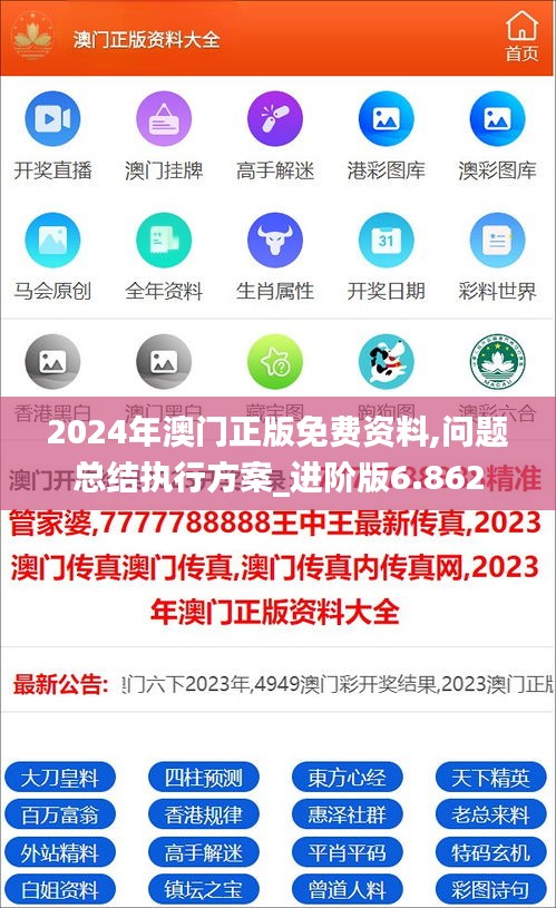 2024年澳門正版免費資料,問題總結執行方案_進階版6.862