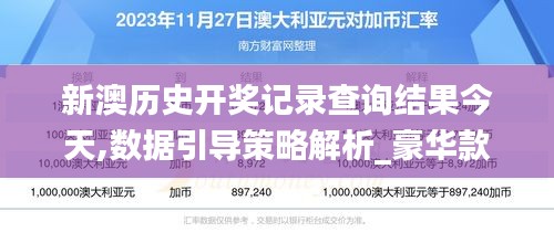 新澳歷史開獎記錄查詢結(jié)果今天,數(shù)據(jù)引導(dǎo)策略解析_豪華款5.191