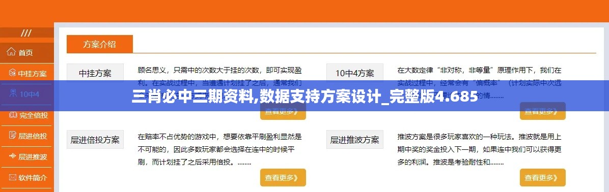 三肖必中三期資料,數(shù)據(jù)支持方案設計_完整版4.685