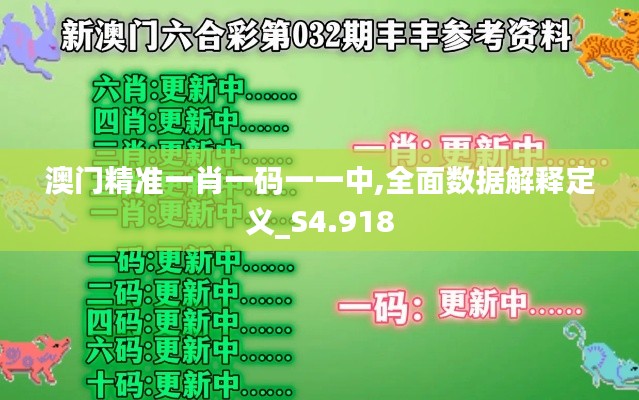 澳門精準一肖一碼一一中,全面數據解釋定義_S4.918