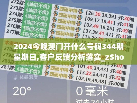 2024今晚澳門開什么號碼344期星期日,客戶反饋分析落實_zShop3.559