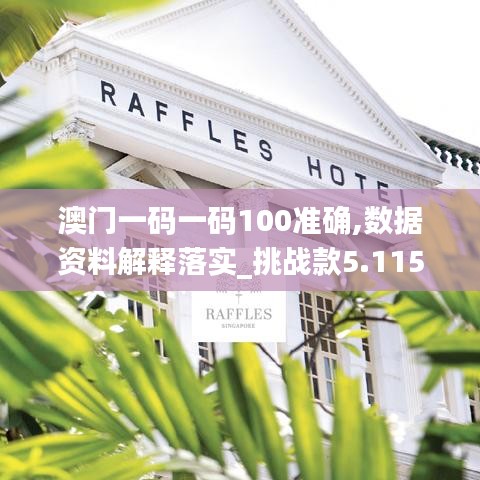 澳門一碼一碼100準確,數據資料解釋落實_挑戰款5.115