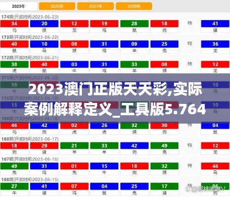 2023澳門正版天天彩,實際案例解釋定義_工具版5.764