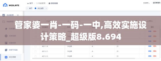 管家婆一肖-一碼-一中,高效實施設計策略_超級版8.694