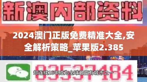 2024澳門正版免費精準大全,安全解析策略_蘋果版2.385