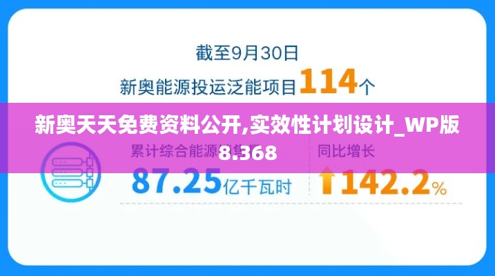 新奧天天免費資料公開,實效性計劃設計_WP版8.368