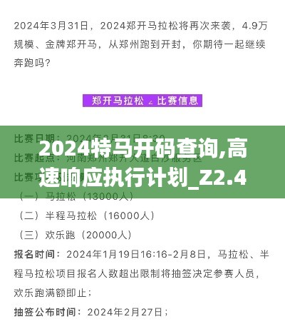2024特馬開碼查詢,高速響應執行計劃_Z2.406