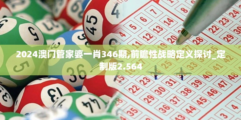 2024澳門管家婆一肖346期,前瞻性戰略定義探討_定制版2.564