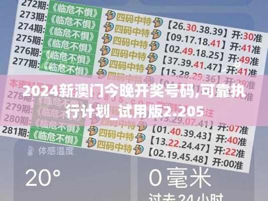 2024新澳門今晚開獎號碼,可靠執行計劃_試用版2.205