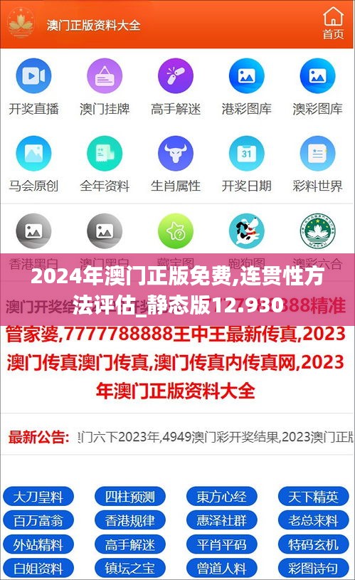 2024年澳門正版免費,連貫性方法評估_靜態版12.930