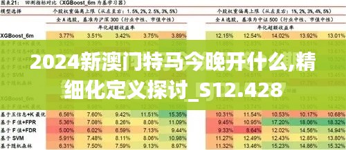 2024新澳門特馬今晚開什么,精細(xì)化定義探討_S12.428