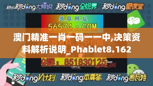 澳門精準一肖一碼一一中,決策資料解析說明_Phablet8.162