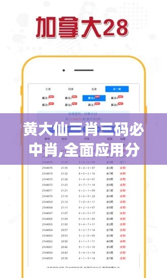黃大仙三肖三碼必中肖,全面應用分析數據_HT1.392