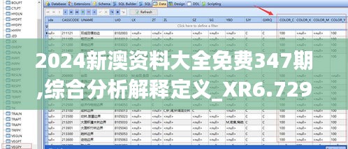 2024新澳資料大全免費(fèi)347期,綜合分析解釋定義_XR6.729