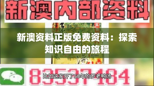 新澳資料正版免費資料：探索知識自由的旅程