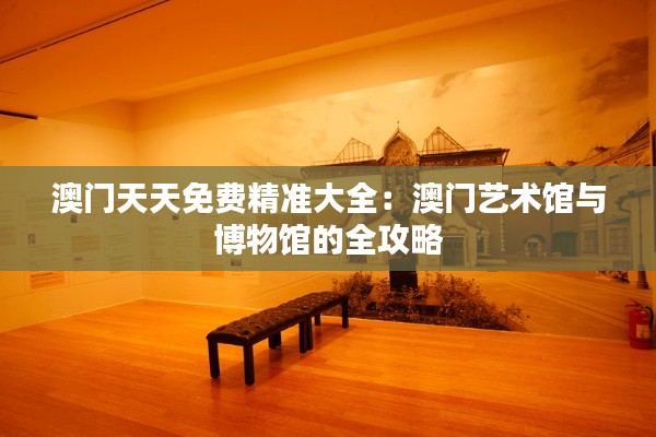 澳門天天免費精準大全：澳門藝術館與博物館的全攻略