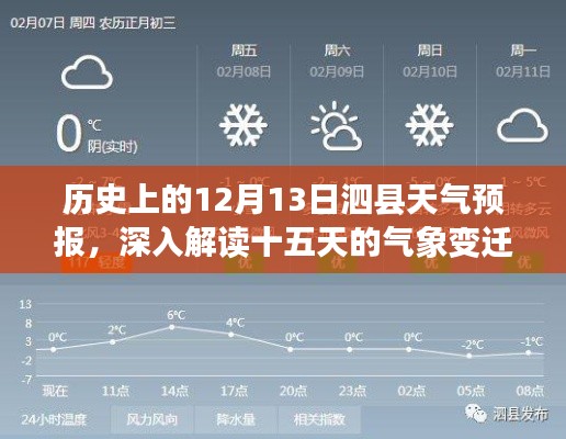 歷史上的12月13日泗縣天氣預報，深入解讀十五天氣象變遷紀實