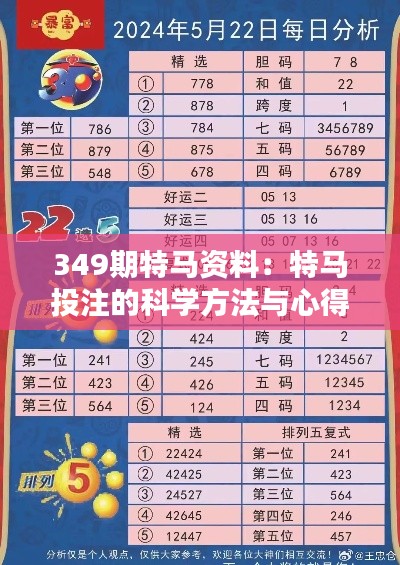 349期特馬資料：特馬投注的科學方法與心得