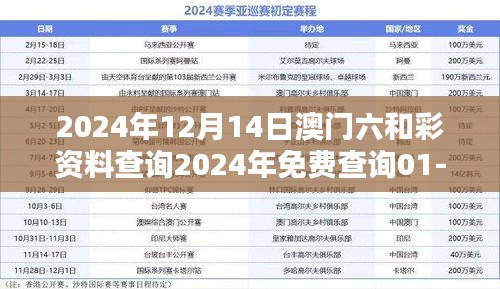 2024年12月14日澳門六和彩資料查詢2024年免費(fèi)查詢01-32期：探尋澳門彩市最新資訊